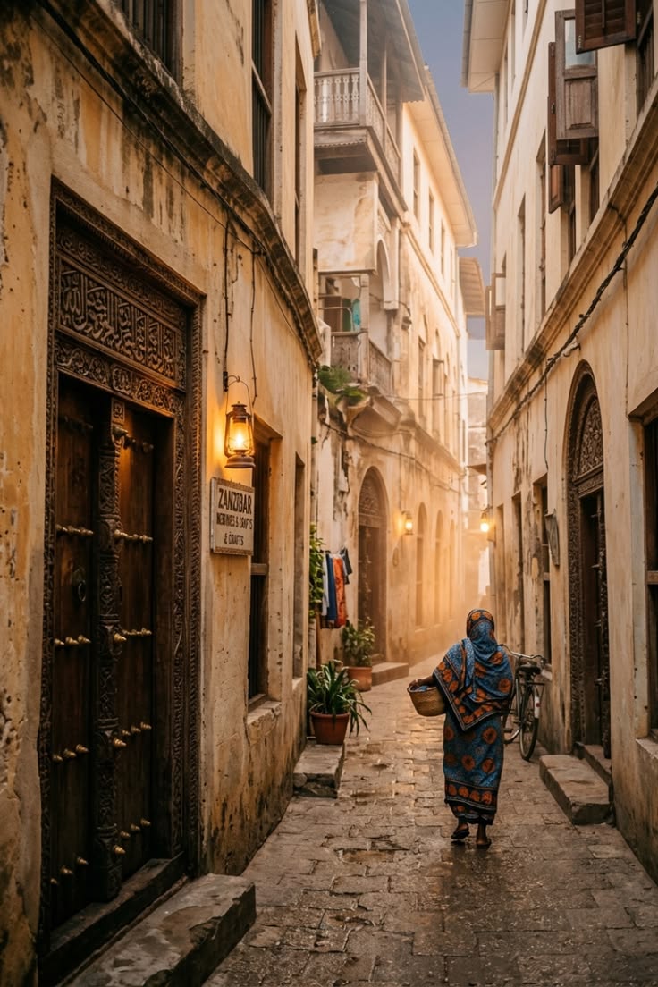 Historic streets and architecture of Stone Town Zanzibar